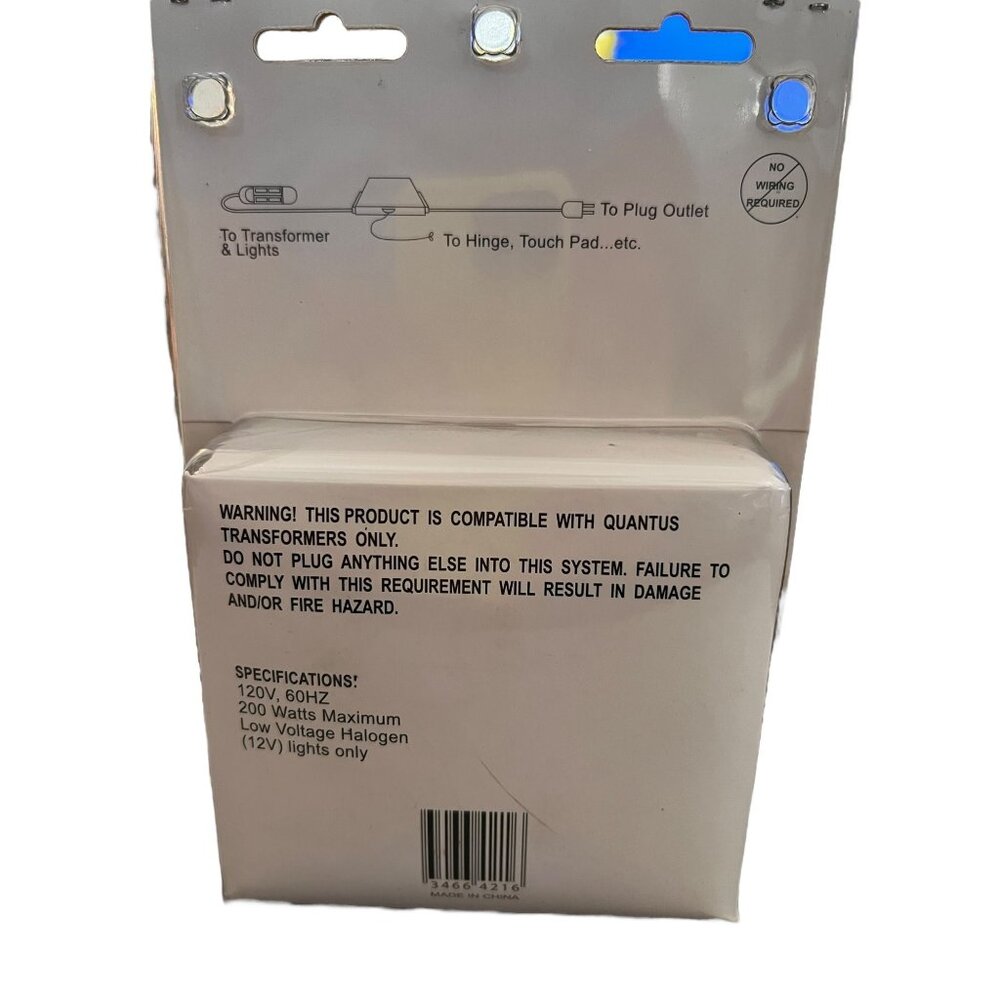 Quantus Under Cabinet Lighting Hinge Touch Pad Dimmer Multiple Transformer New - Picture 2 of 3